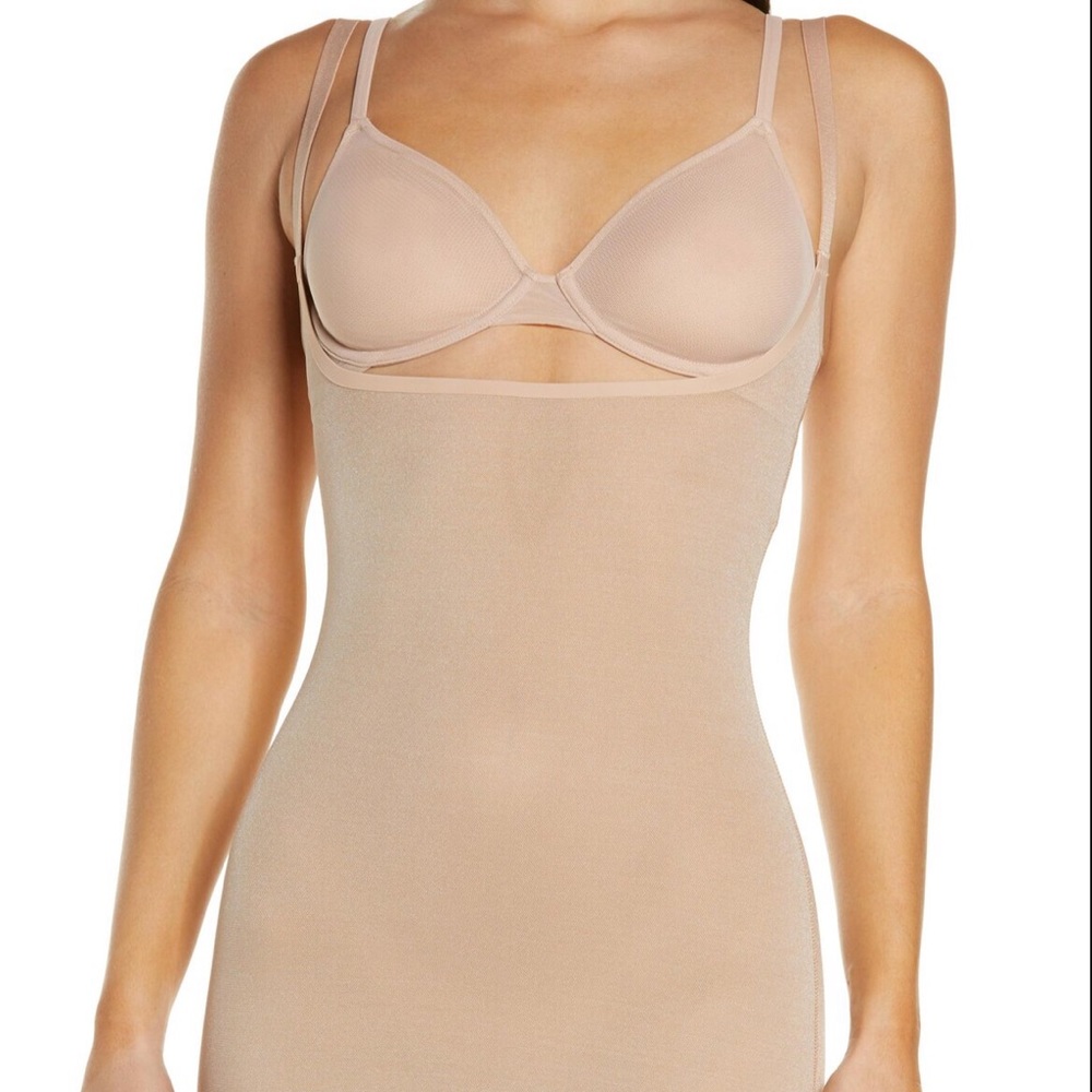 SKIMS Sheer Sculpt Open Bust Slip Dress